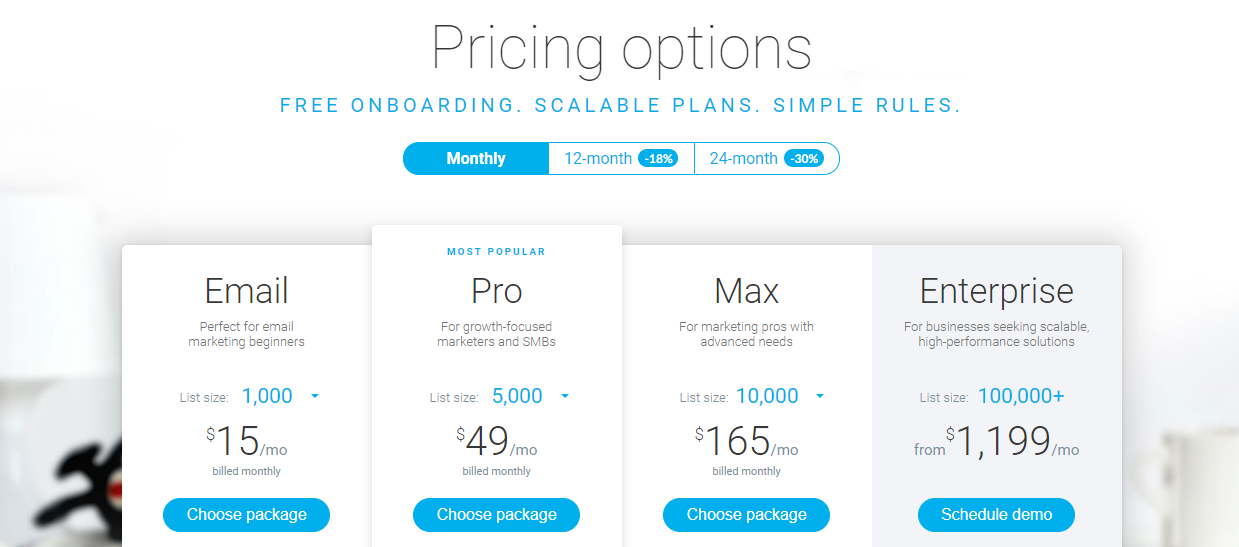 getresponse pricing and plans